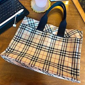 SOLD Authentic Burberry Nova Check Beige Bag Tote
